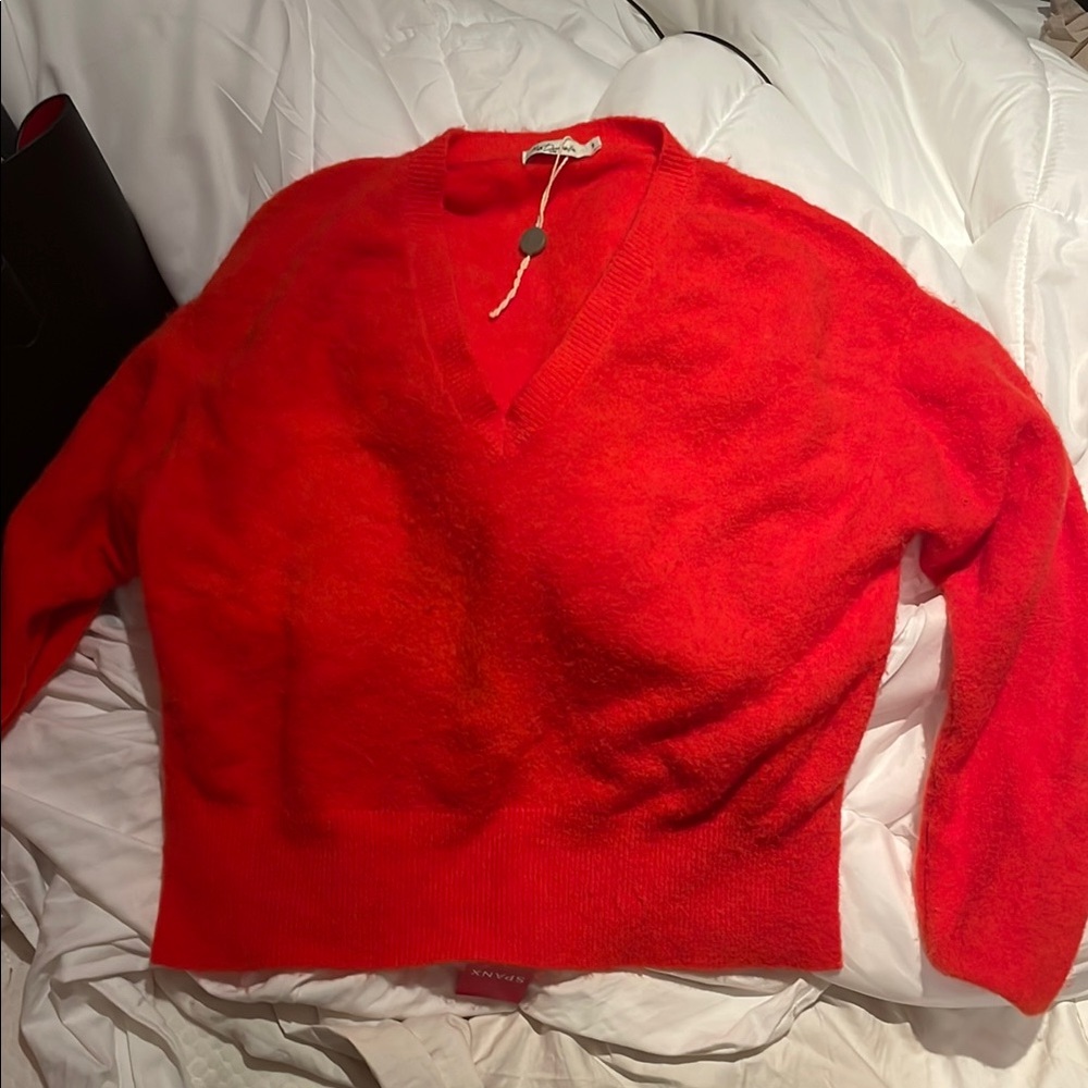 Red V-Neck Sweater